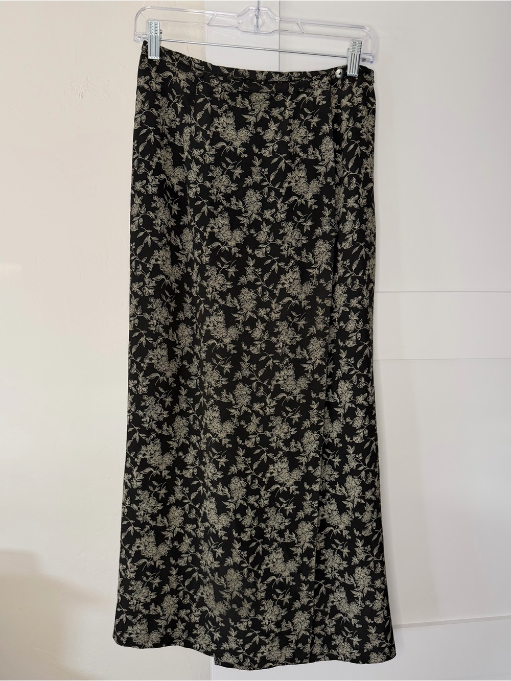 Vintage GAP Floral Maxi Column Wrap Skirt Size 8